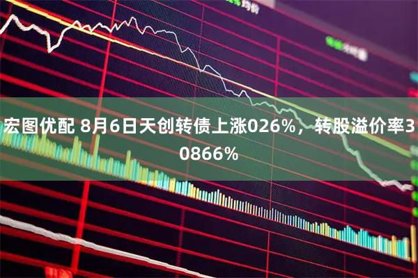 宏图优配 8月6日天创转债上涨026%，转股溢价率30866%