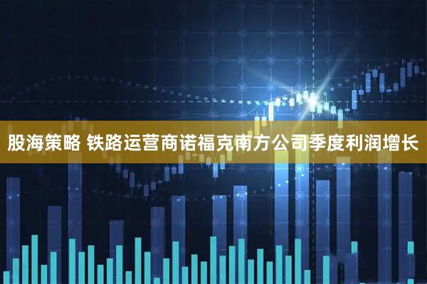 股海策略 铁路运营商诺福克南方公司季度利润增长