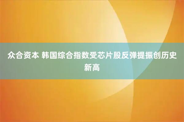 众合资本 韩国综合指数受芯片股反弹提振创历史新高